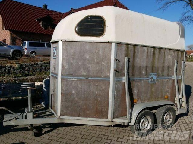  Holz Poly 2 Pferde Dzīvnieku transportēšanas piekabes