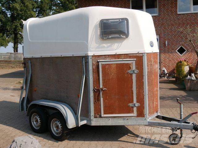  Holz Poly 2 Pferde Dzīvnieku transportēšanas piekabes