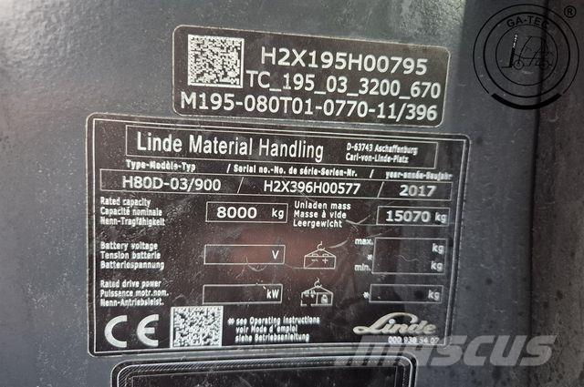 Linde H80D-03/900 Tehnika ar dīzeļa dzinēju
