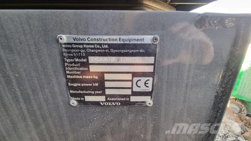 Volvo ecr235 Kāpurķēžu ekskavatori