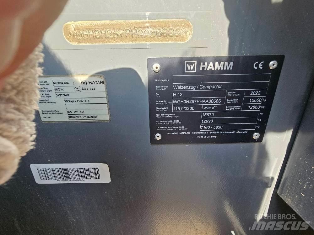 Hamm H13I Vienvalča grunts veltņi