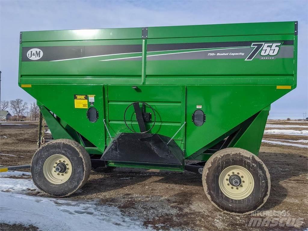 J&M 755SD Graudu pārkraušanas piekabes