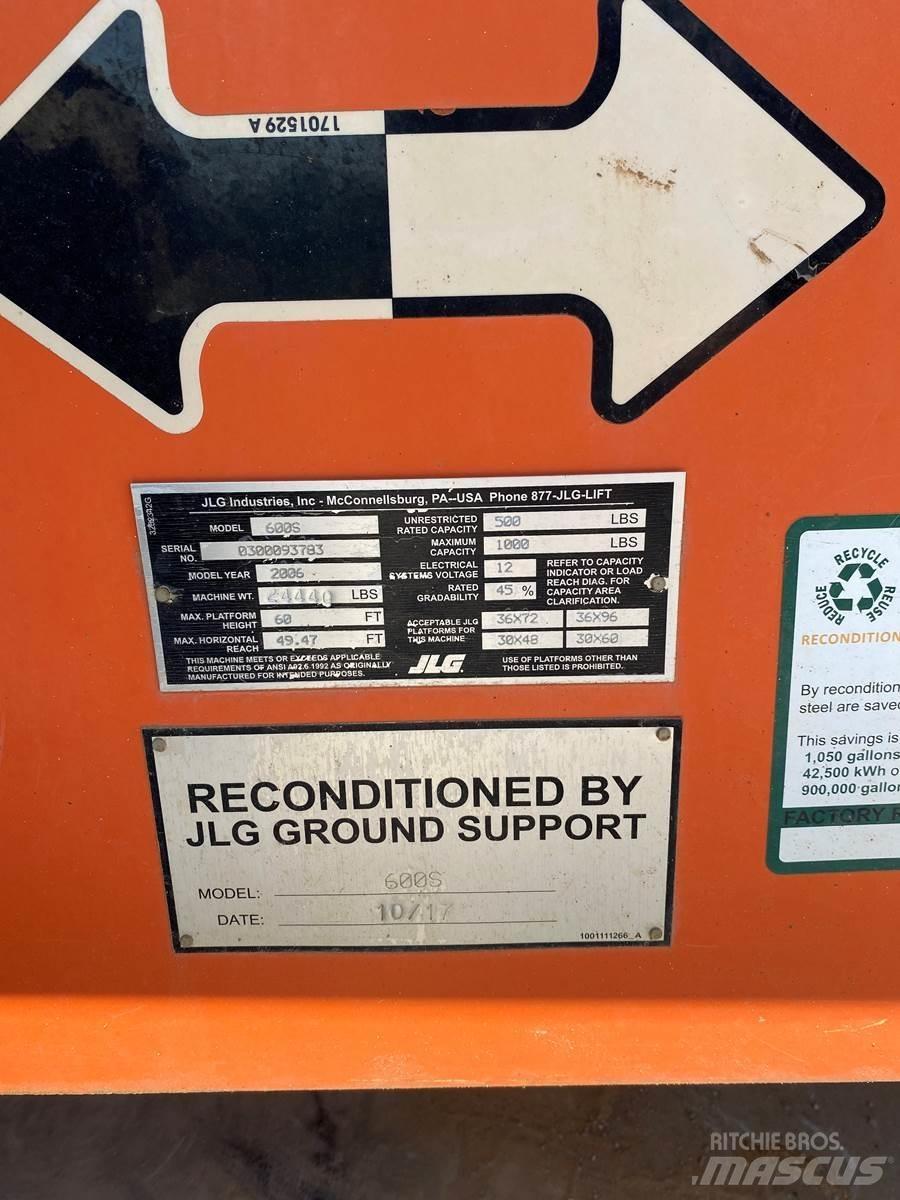 JLG 600S Teleskopiskie pacēlāji