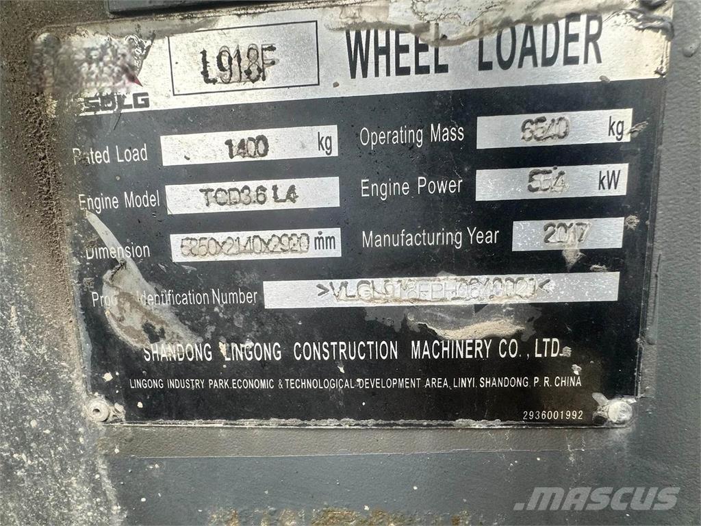 SDLG L918F Iekrāvēji uz riteņiem