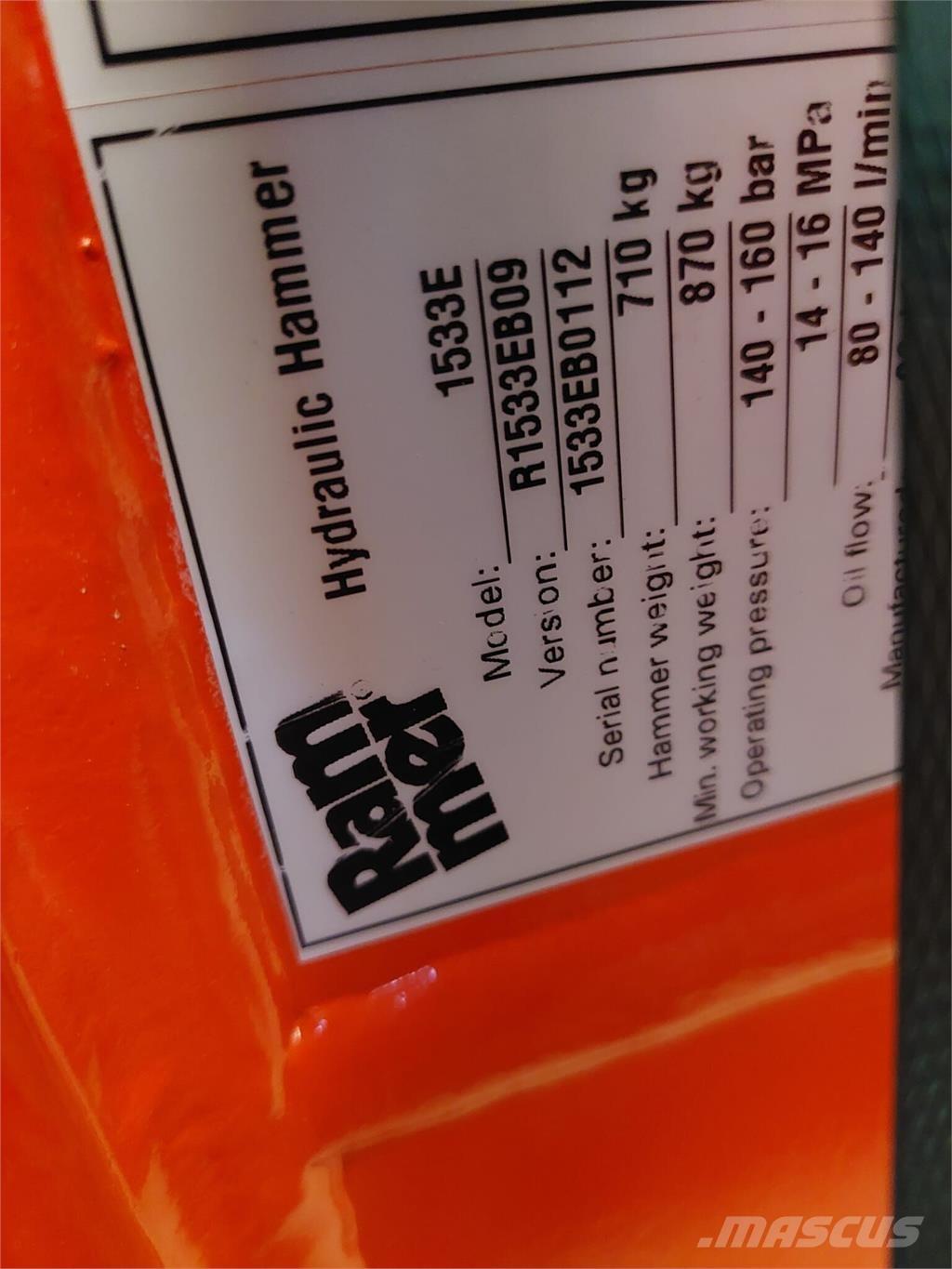 Rammer 1533E Būvniecība- Citi