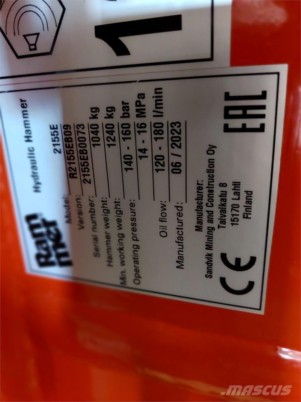 Rammer 2155E Būvniecība- Citi