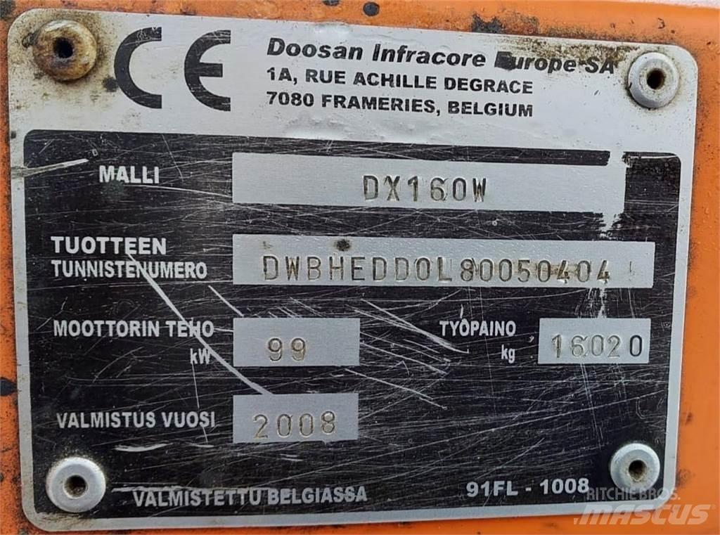 Doosan DX160W Kāpurķēžu ekskavatori