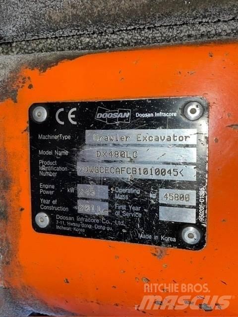 Doosan DX480LC Kāpurķēžu ekskavatori