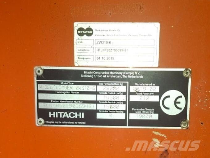 Hitachi ZW 310-6 Iekrāvēji uz riteņiem