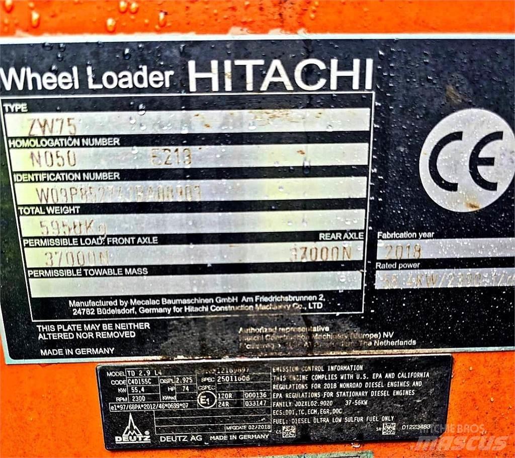 Hitachi ZW75 Mini iekrāvēji