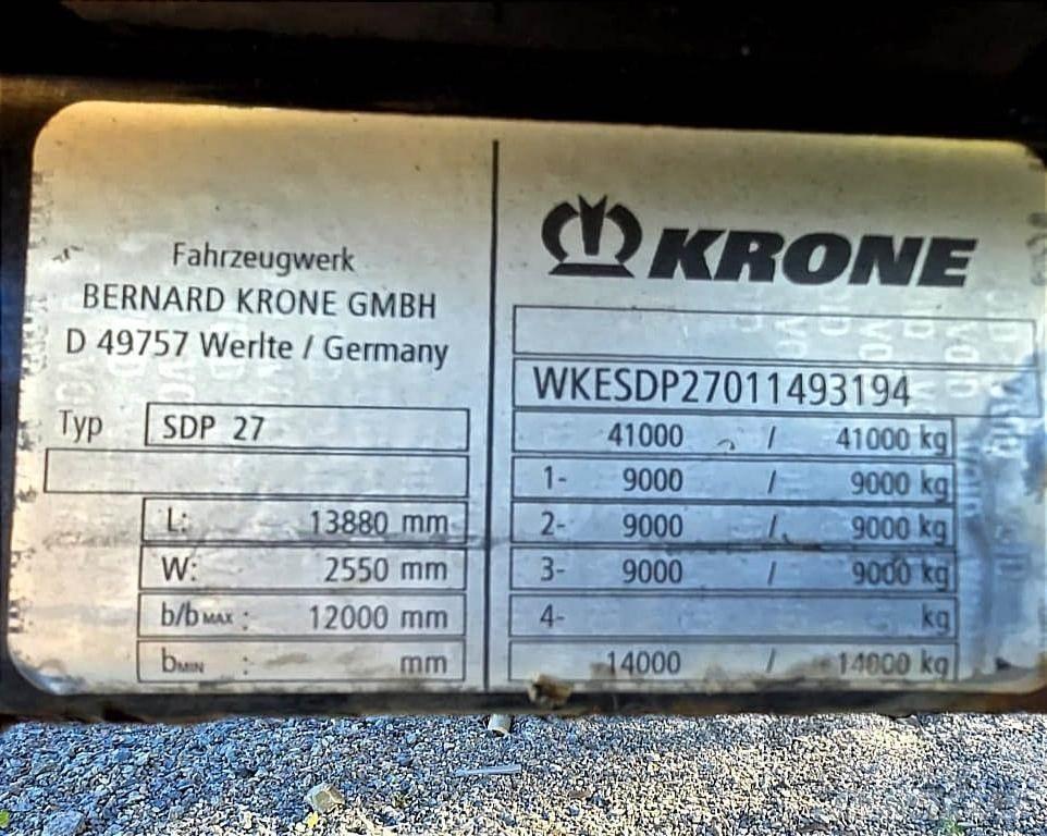 Krone SDP 27 Tents puspiekabes