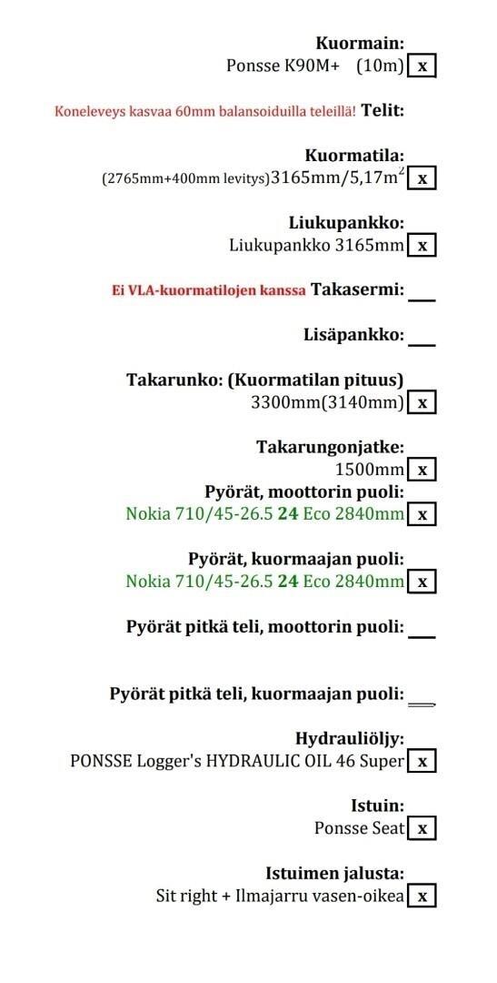 Ponsse Elk 8WD Forvarderi