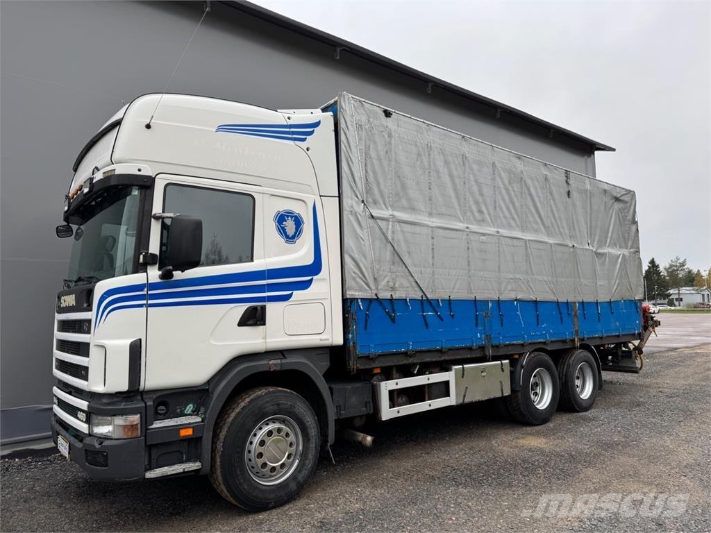Scania 144G 6x2 Smagās mašīnas ar celtni