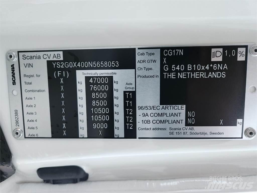 Scania G540 10x4 Koka skaidu vedēji