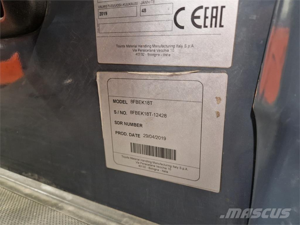 Toyota 8FBEK18T Elektriskie iekrāvēji
