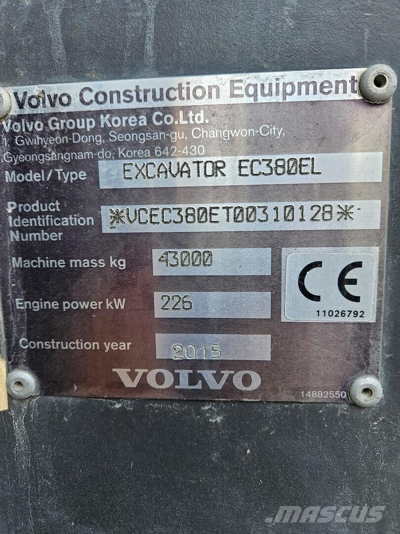 Volvo EC 380 EL Kāpurķēžu ekskavatori