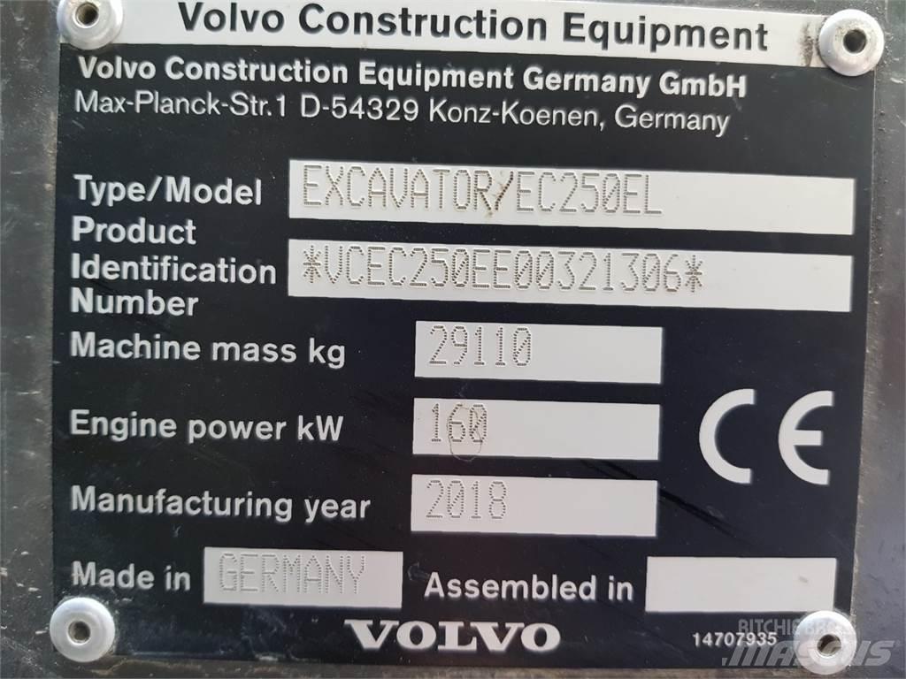 Volvo EC250EL Kāpurķēžu ekskavatori