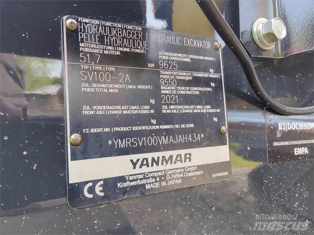 Yanmar SV100-2 Vidēja lieluma ekskavatori 7 t - 12 t