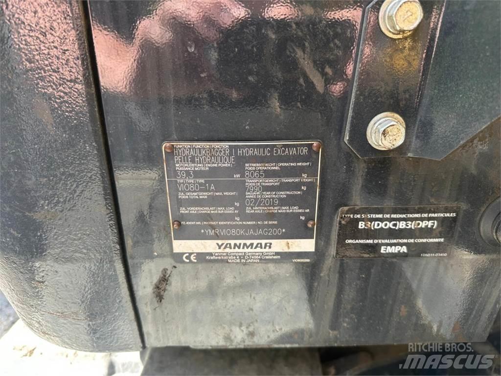 Yanmar Vio 80-1A Vidēja lieluma ekskavatori 7 t - 12 t