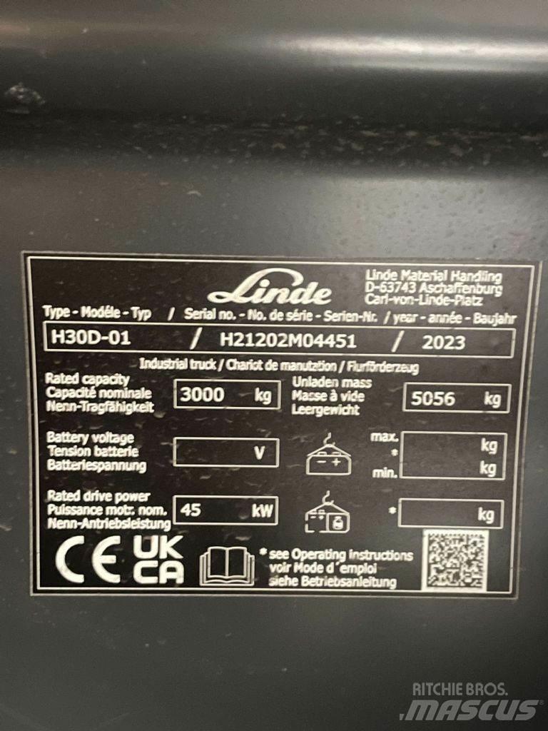 Linde H30D-01-1202 Tehnika ar dīzeļa dzinēju
