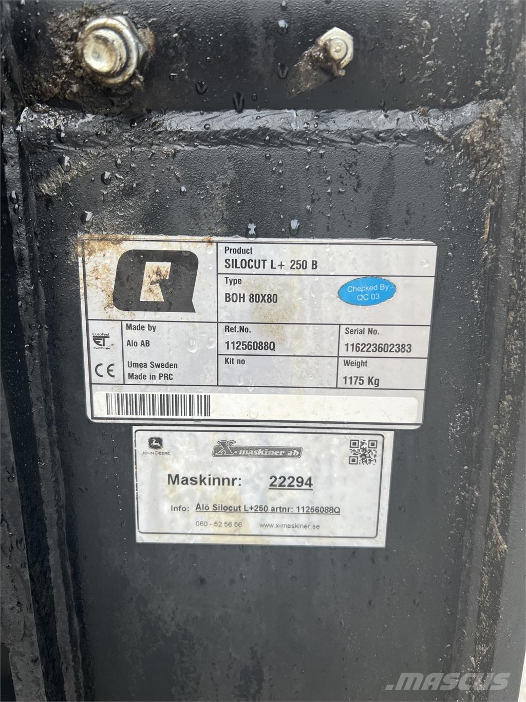 Ålö Silocut L+ 250 Citas sastāvdaļas