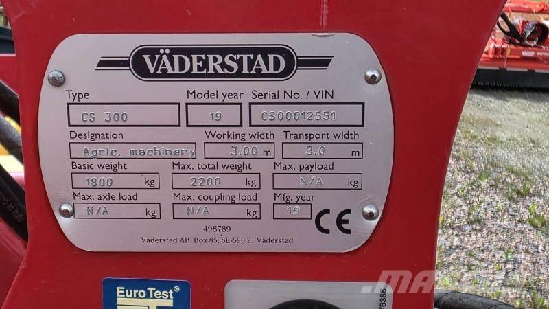 Väderstad Cultus 300 Cita augsnes apstrādes tehnika un papildaprīkojums
