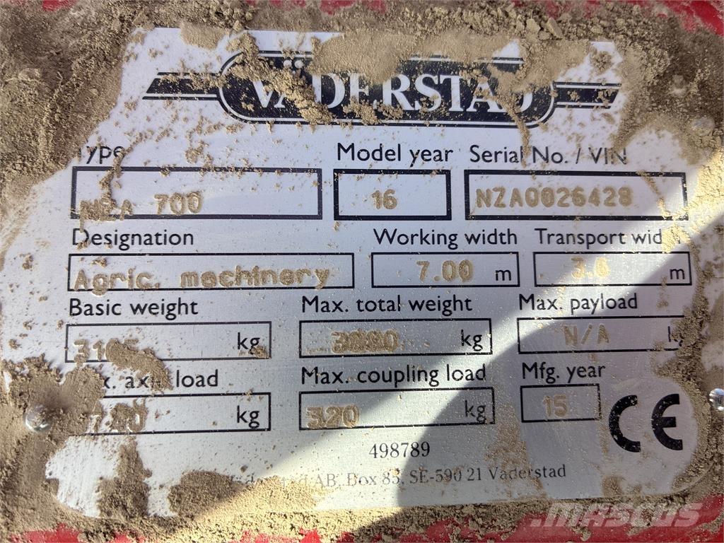 Väderstad NZA 800 HARV Ecēšas