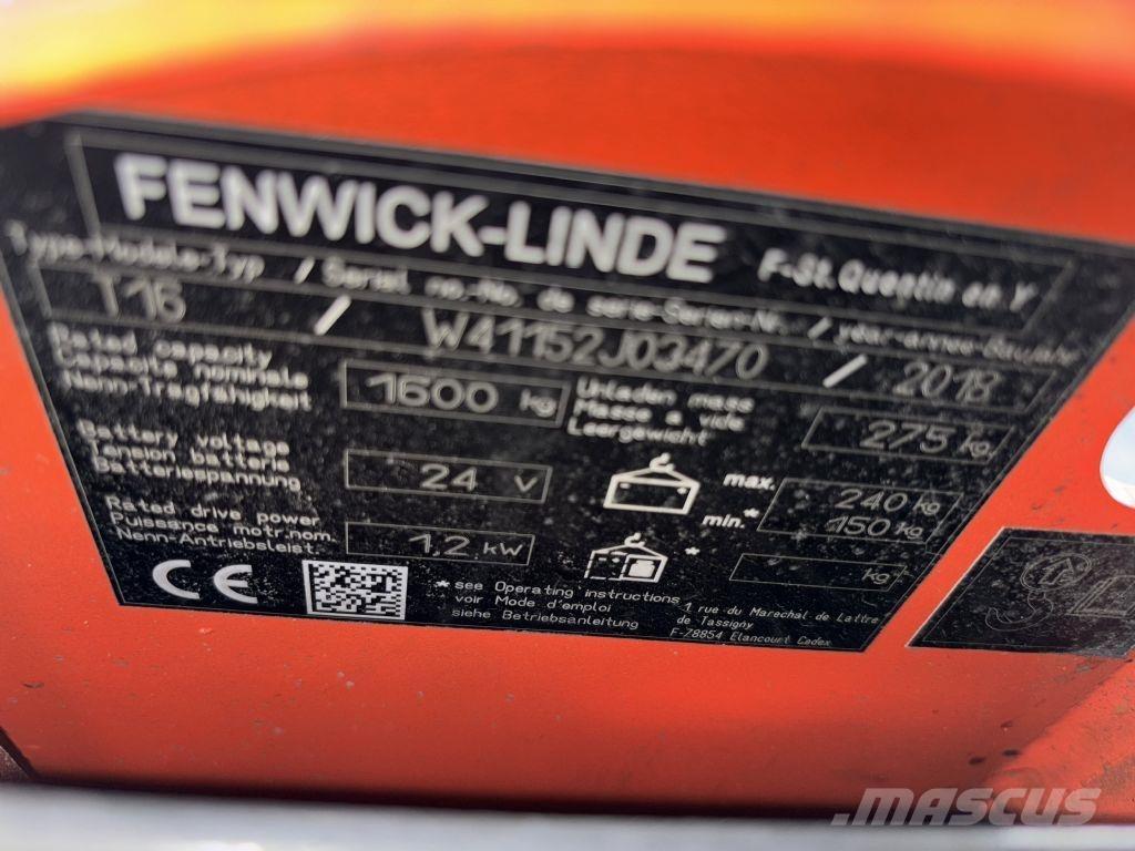 Linde T16 Zemie palešu pacēlāji