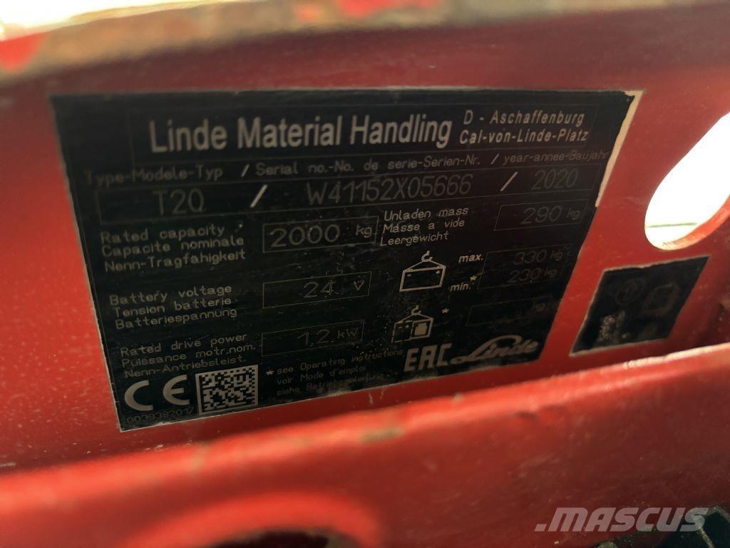 Linde T20 Zemie palešu pacēlāji