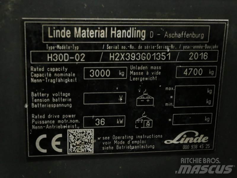 Linde H30D-02 393 Tehnika ar dīzeļa dzinēju
