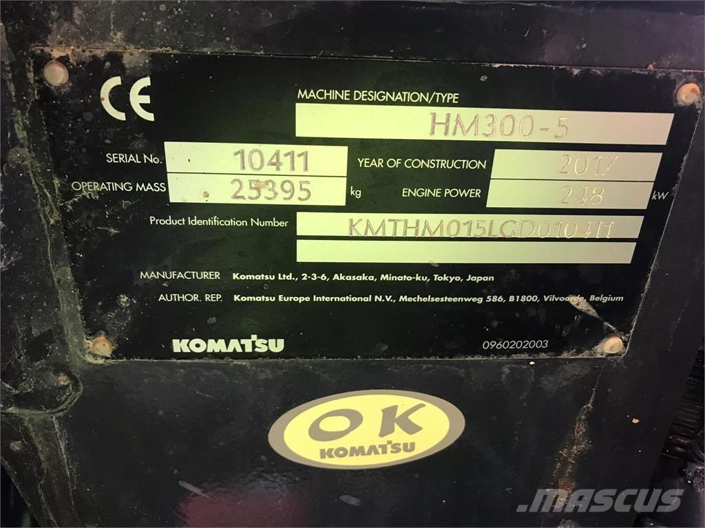 Komatsu HM300-5 Artikulētie pašizgāzēji