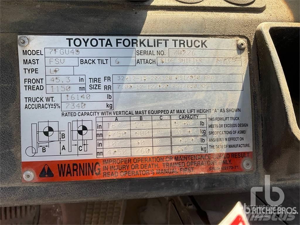 Toyota 7FGU45 Tehnika ar dīzeļa dzinēju