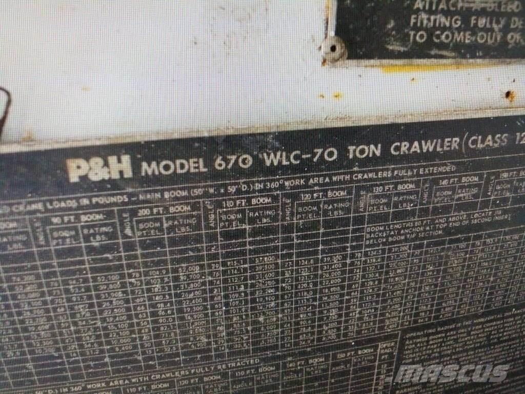 P&H 670W LC Kāpurķēžu ceļamkrāni