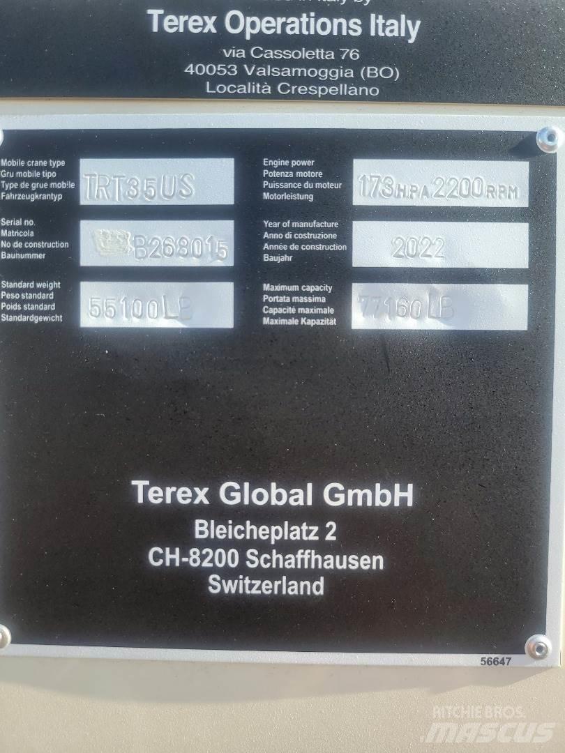 Terex TRT35 Celtņi nelīdzenām virsmām