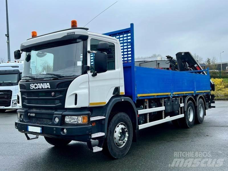 Scania P 410 Smagās mašīnas ar celtni