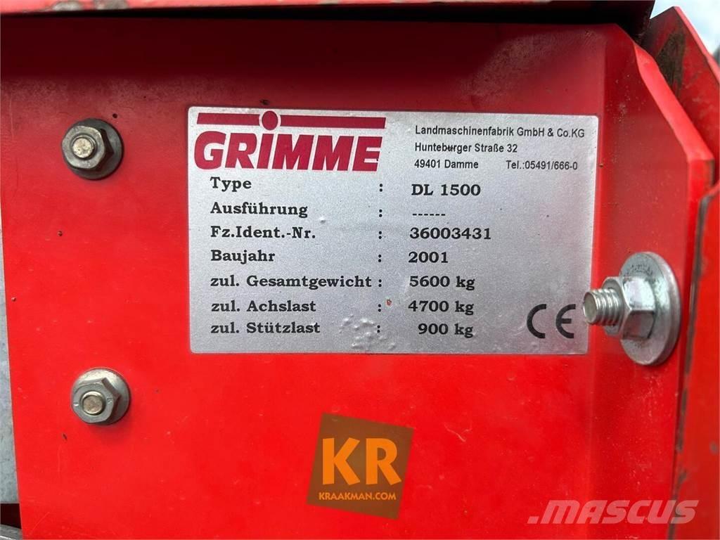 Grimme dl 1500 Kartupeļu novākšanas kombaini
