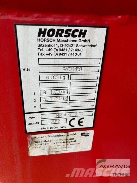 Horsch MAISTRO 8 CC Sējmašīnas