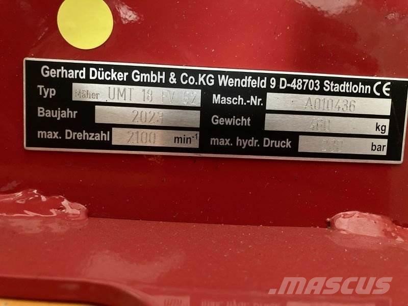 Dücker UMT 18 Stumjamās pļaujmašīnas