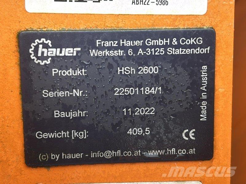 Hauer HSh 2600 Sniega naži un tīrītāji
