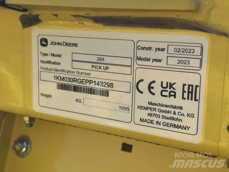 John Deere 30R Siena un lopbarības novākšanas mašīnu piederumi