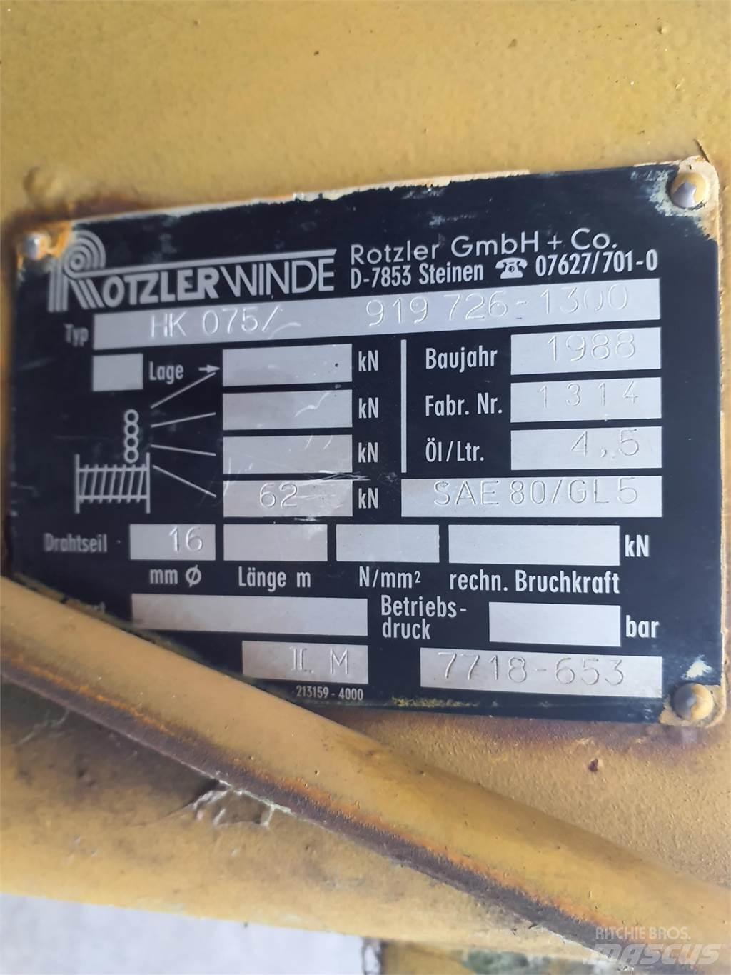 Faun RTF 30 winch Pacēlāju/krānu aprīkojums