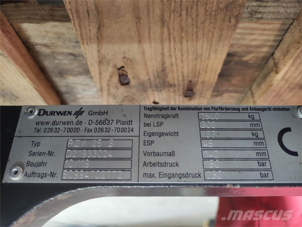 Durwen RZV 25 S Iekraušanas tehnika- Citi