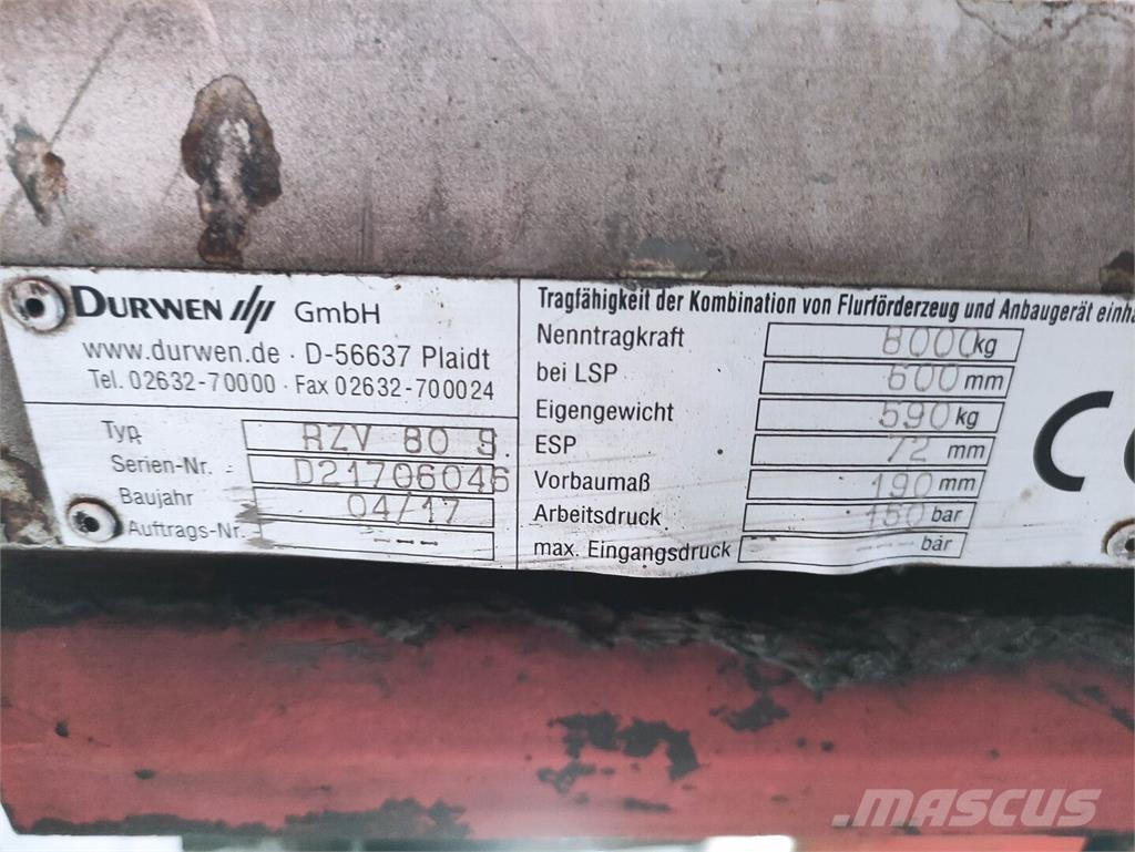 Durwen RZV 80S Iekraušanas tehnika- Citi