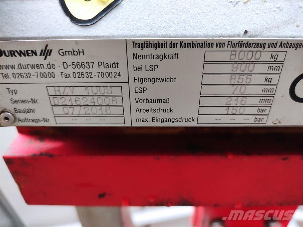 Durwen RZV100S Iekraušanas tehnika- Citi