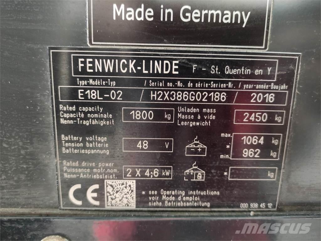 Linde E18L-02-386 Elektriskie iekrāvēji