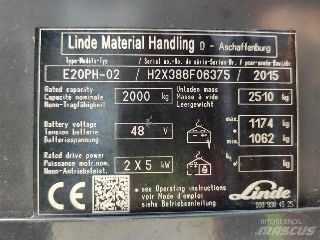 Linde E20-PH-02 Elektriskie iekrāvēji