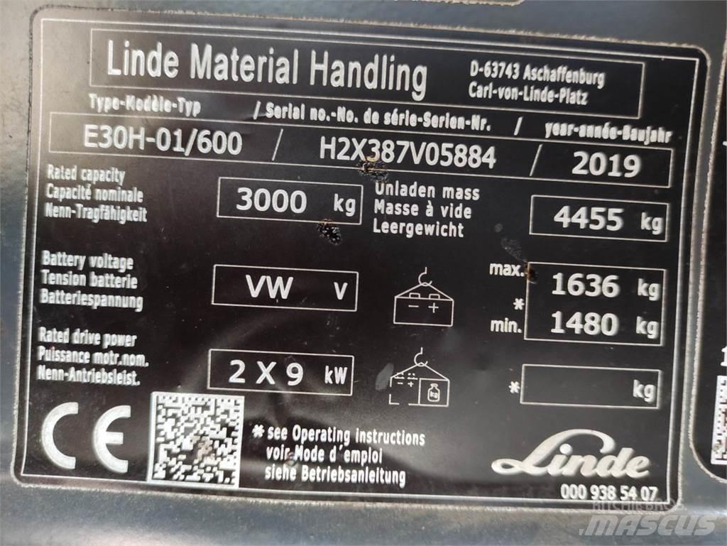 Linde E30H-01/600-387 Elektriskie iekrāvēji