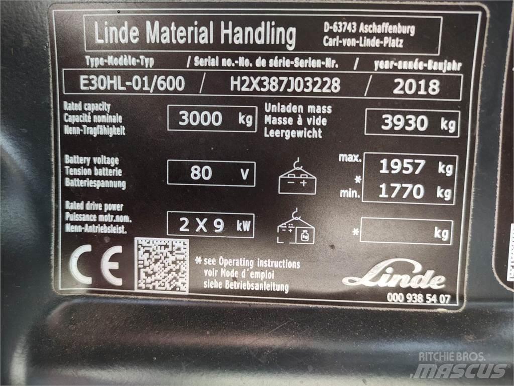 Linde E30HL-01/600-387 Elektriskie iekrāvēji