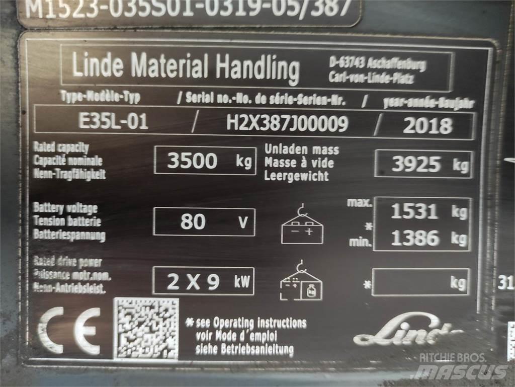 Linde E35L-01-387 Elektriskie iekrāvēji