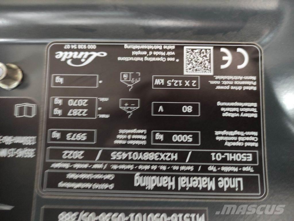 Linde E50HL-01-388 Elektriskie iekrāvēji